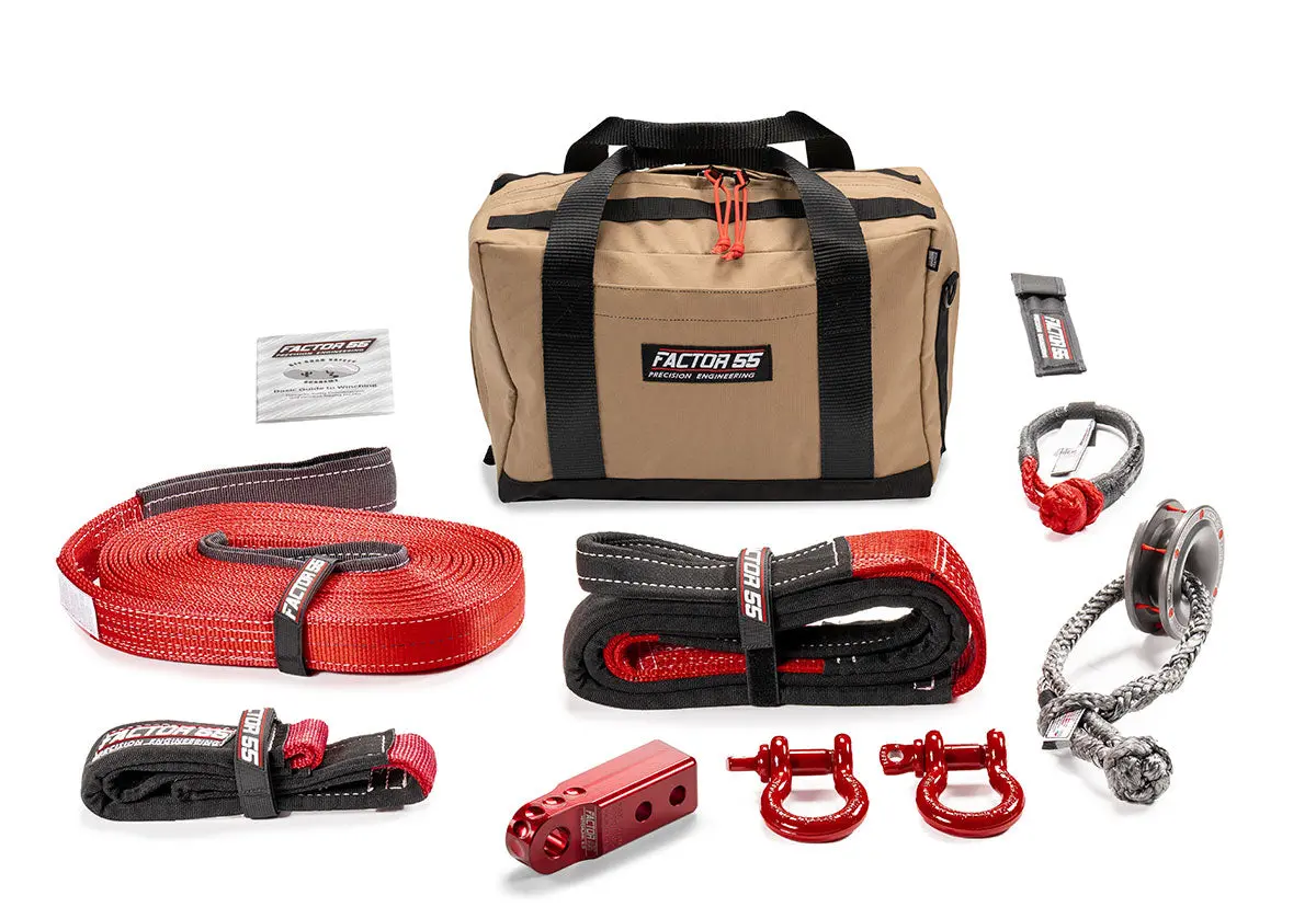Factor 55 Vehicle Recovery Kit, Sawtooth Medium - 8 Color Options For Hitchlink 2.0 1