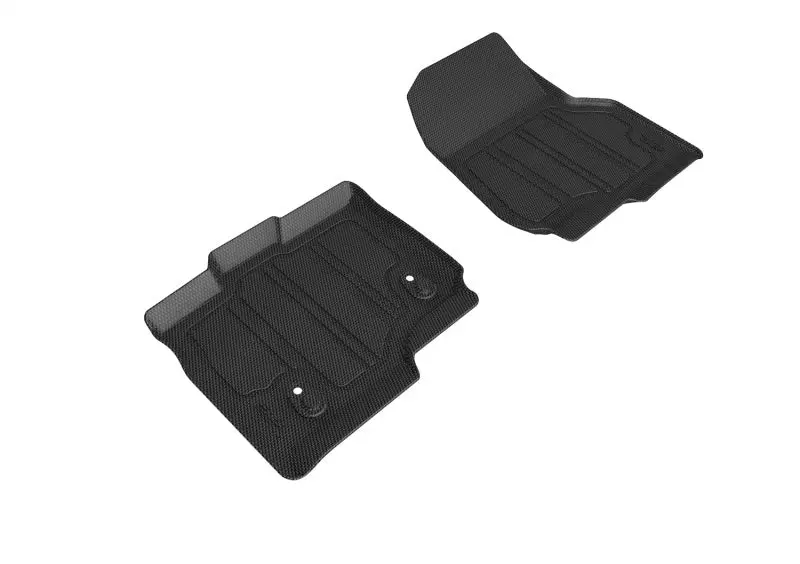 3D Maxpider 15-22 Ford F150 Supercrew Hybrid Insert Kagu 1St Row Floormat For L1fr08304609 - Black 1