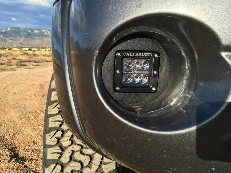 Cali Raised 2005-2011 Toyota Tacoma Led Fog Light Pod Rep Brackets Kit - Brackets W/ Amber Pods 1