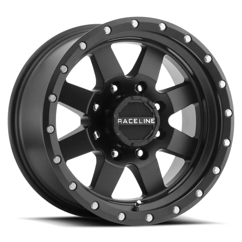 Raceline 935B Defender 16X6in / 8X165.1 Bp / 0Mm Offset / 4.90Mm Bore - Satin Black Wheel 1