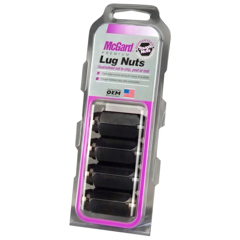 Mcgard Hex Lug Nut (Cone Seat) M14x1.5 / 22Mm Hex / 1.635In. Length (4-Pack) - Black 1