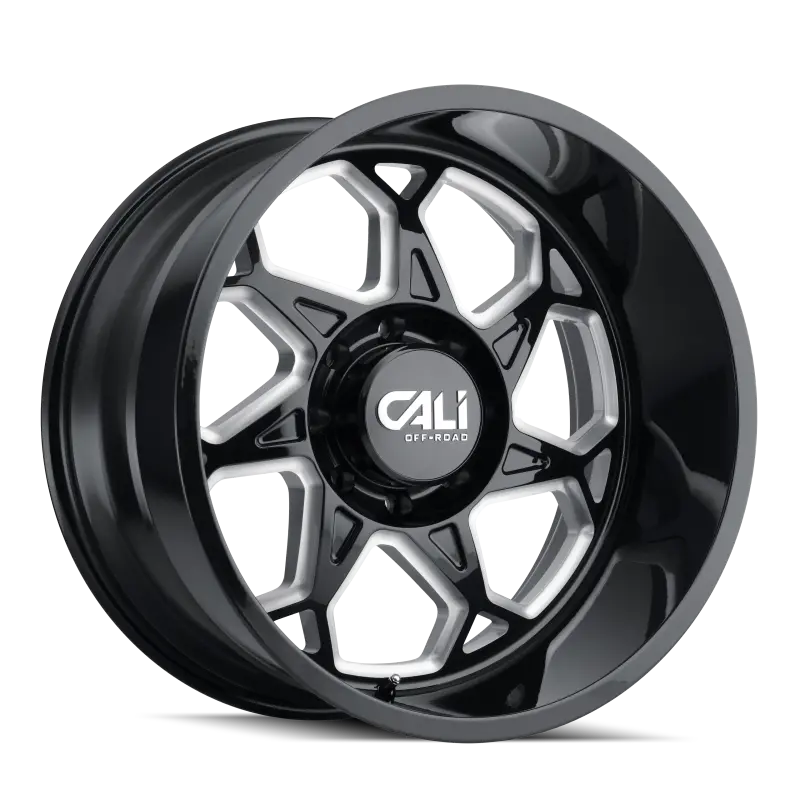 Cali Off-Road 9111 Sevenfold 20X12 / 6X135 Bp / -51Mm Offset / 87.1Mm Hub Gloss Black Milled Wheel 1
