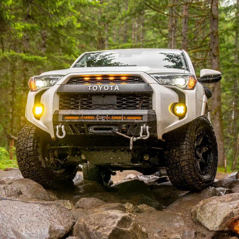 Cali Raised 14-24 Toyota 4Runner Stealth Bumper - No Bull Bar / 32In Led Bar Spot W/ Small Switch 1