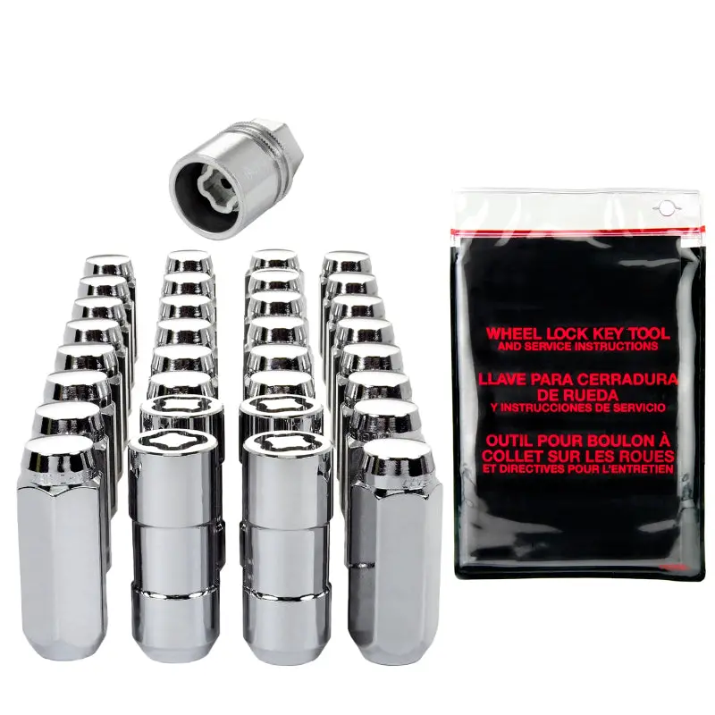 Mcgard 8 Lug Hex Install Kit W/Locks (Cone Seat Nut) M14x2.0 / 13/16 Hex / 2.25In. Length - Chrome 1