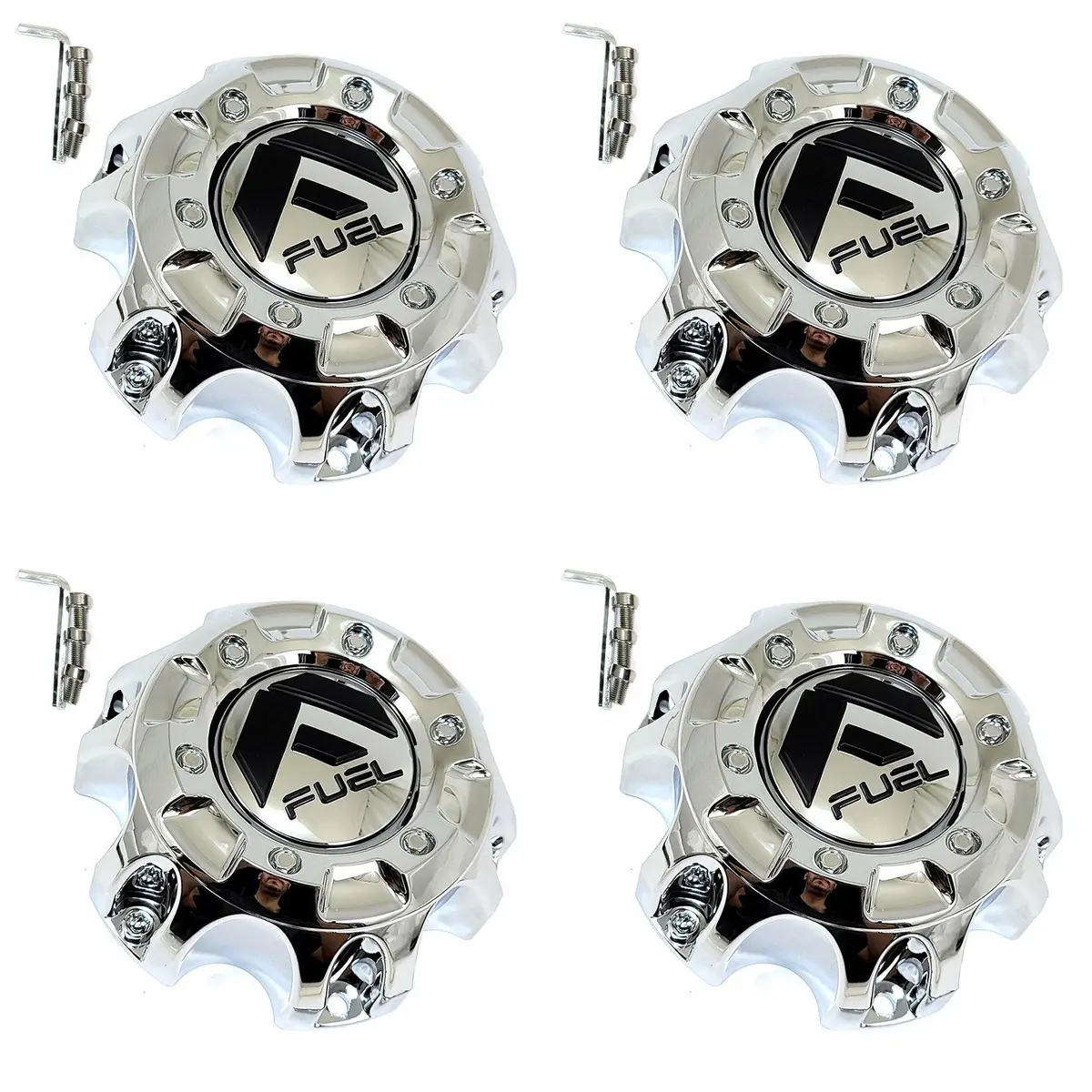 Fuel Offroad Wheels Flat Black Custom Wheel Center Caps # 1001-58 (4 Caps) 2