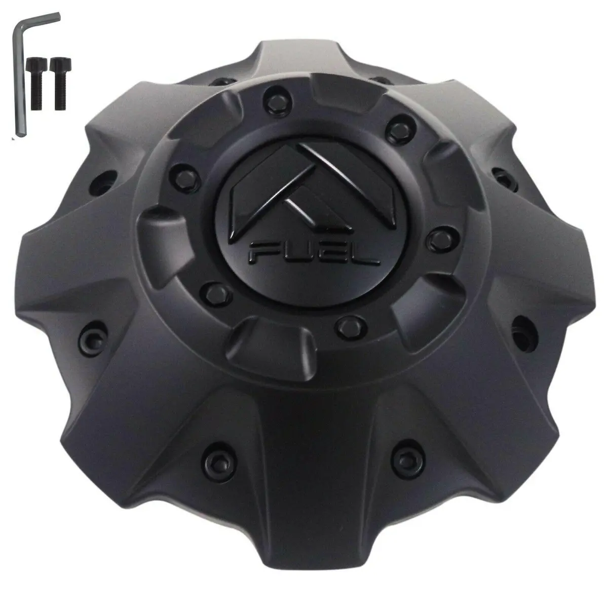 Fuel Offroad Wheel Center Cap 1001-63Mbgb Flat Black / Gloss Logo 5+6 Lug (4 Caps) 1