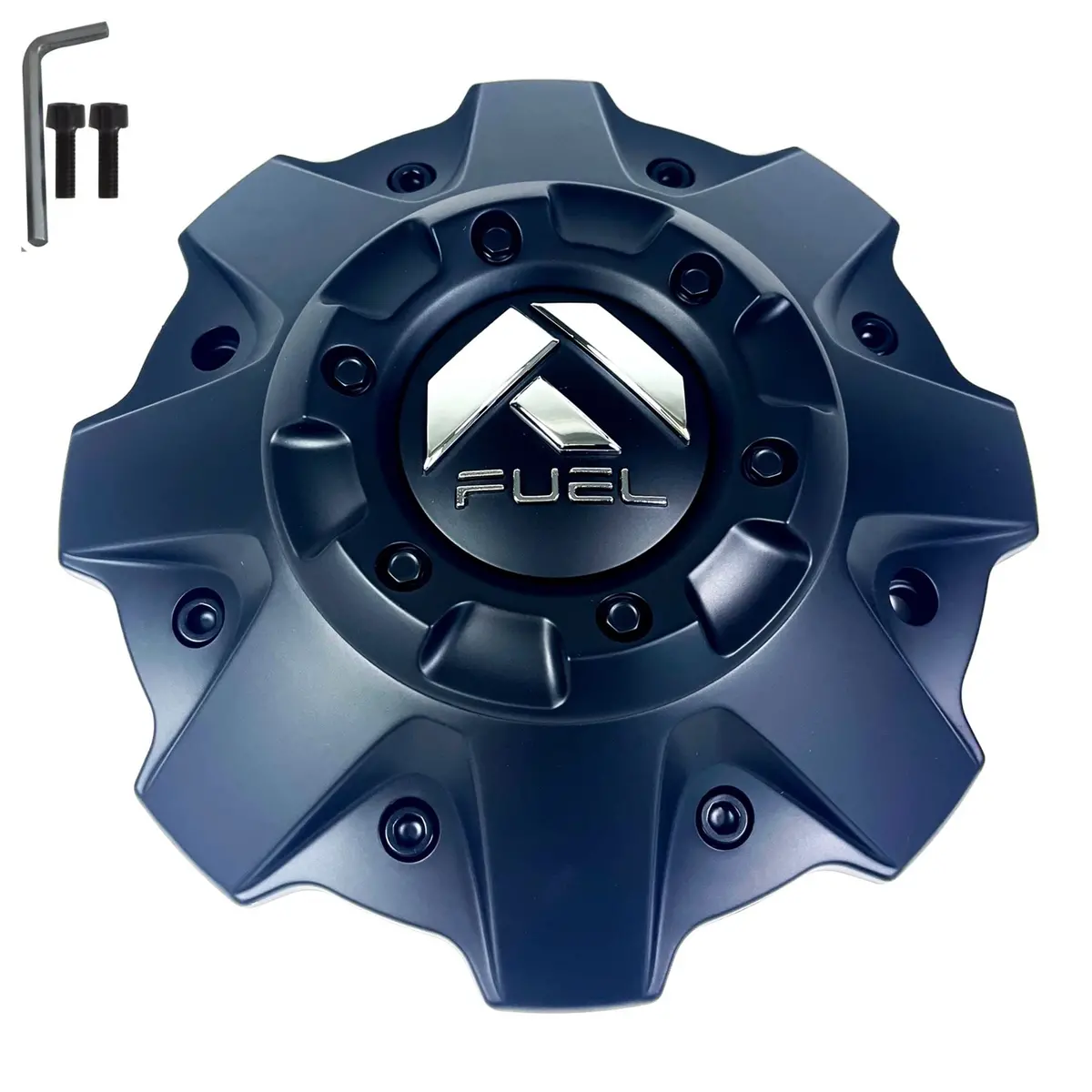 Fuel Offroad Wheels Flat Black / Black Rivets Custom Wheel Center Cap Caps # 1001-79Mbr (4 Caps) 1