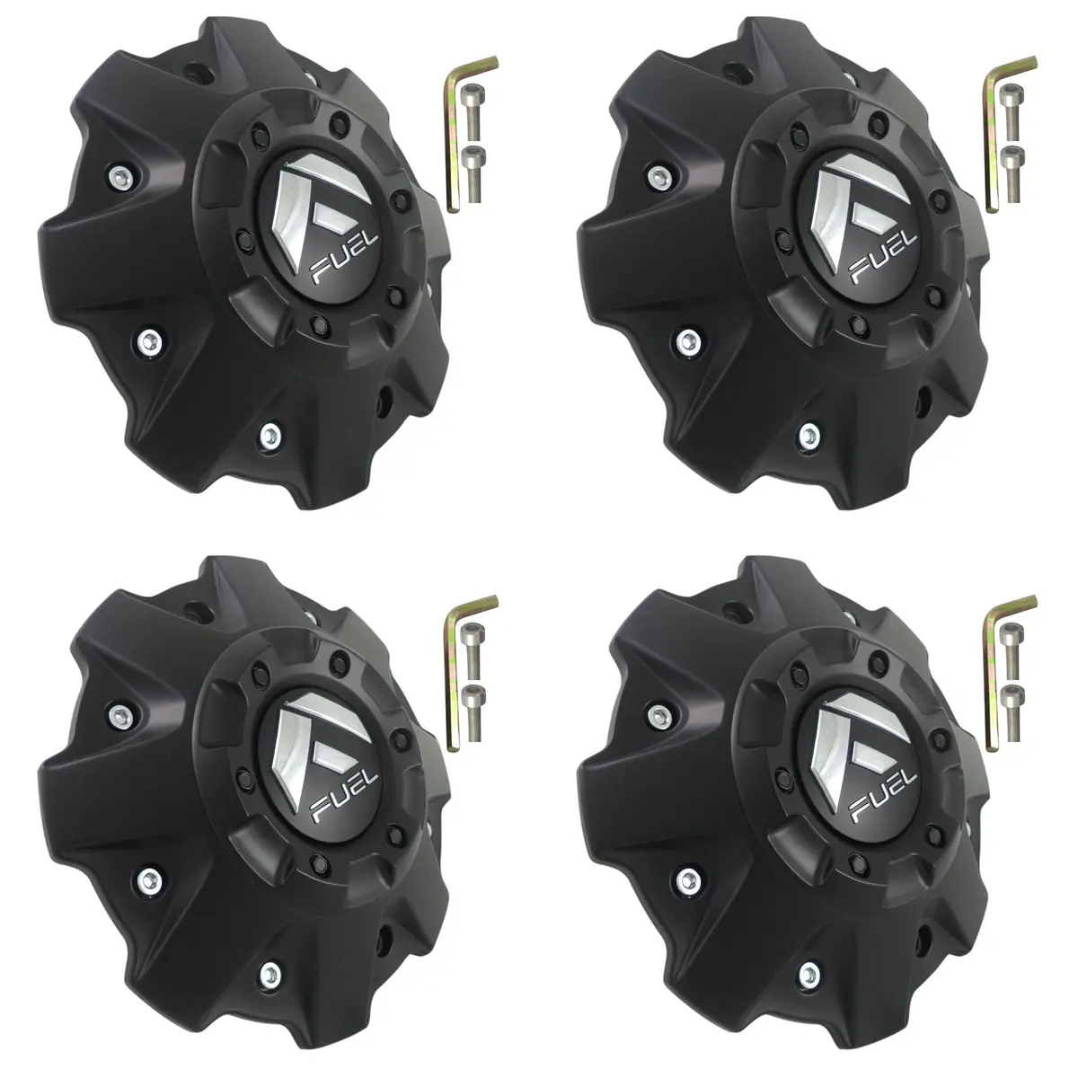 Fuel Offroad Wheels Flat Black Custom Center Cap Caps # 1001-81B (4 Cap) New 2