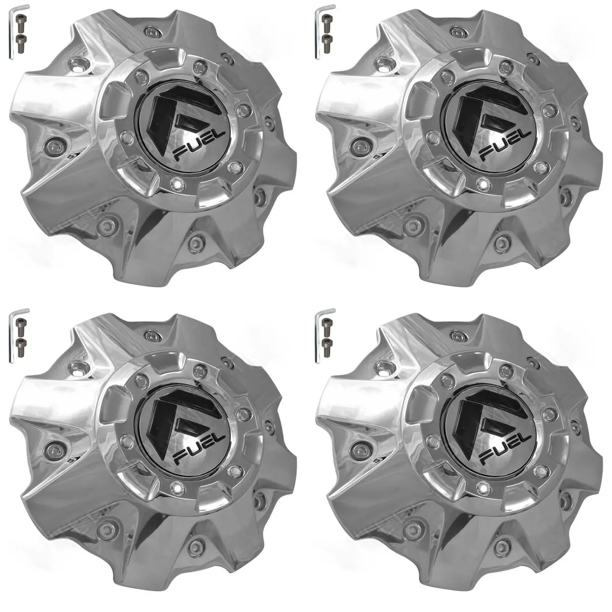 Fuel Offroad Wheels Chrome Custom Center Cap Caps # 1001-81 (4 Caps) New 2