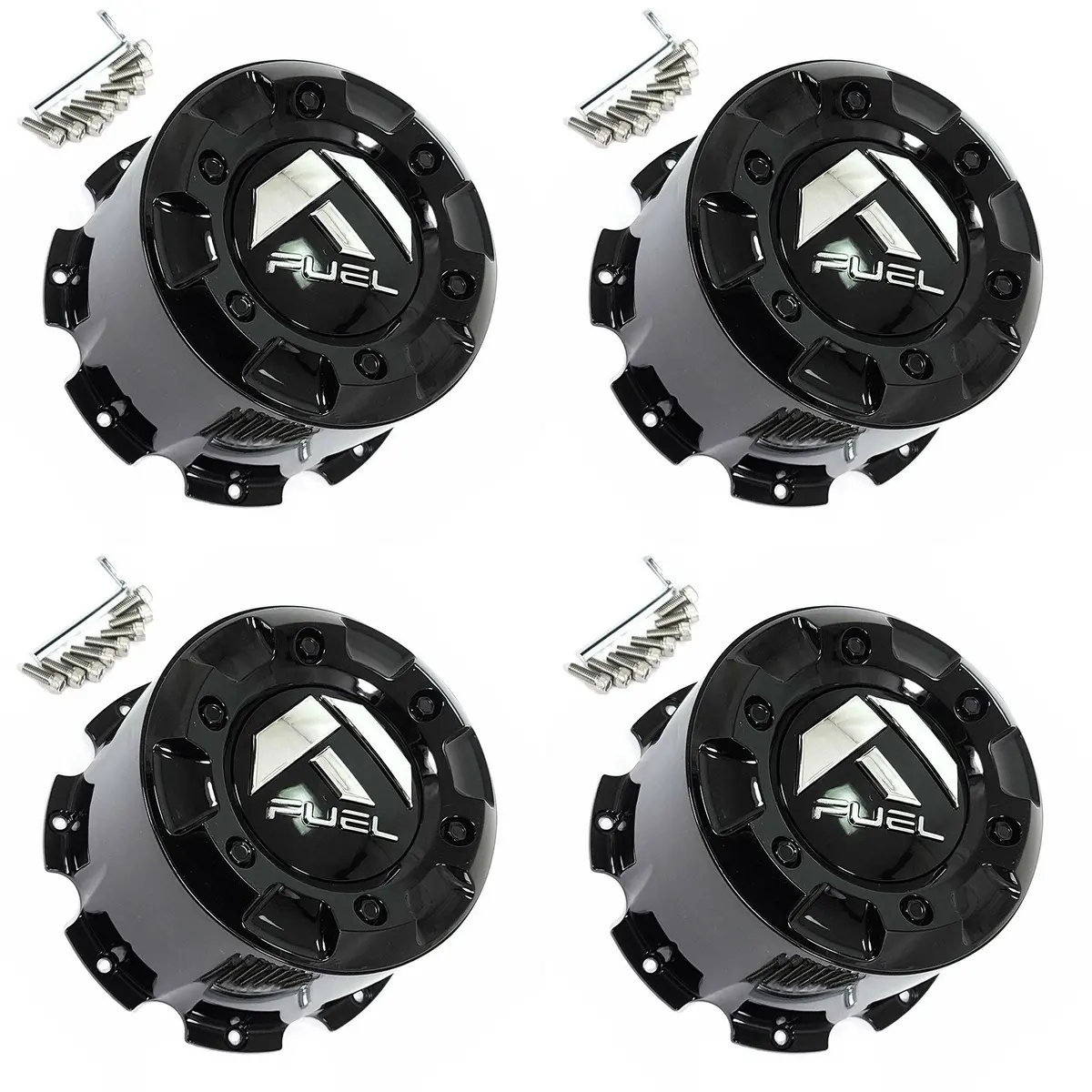 Fuel Offroad Wheel Gloss Black Custom Wheel Center Cap # 1003-38Gb (4 Caps) New 2