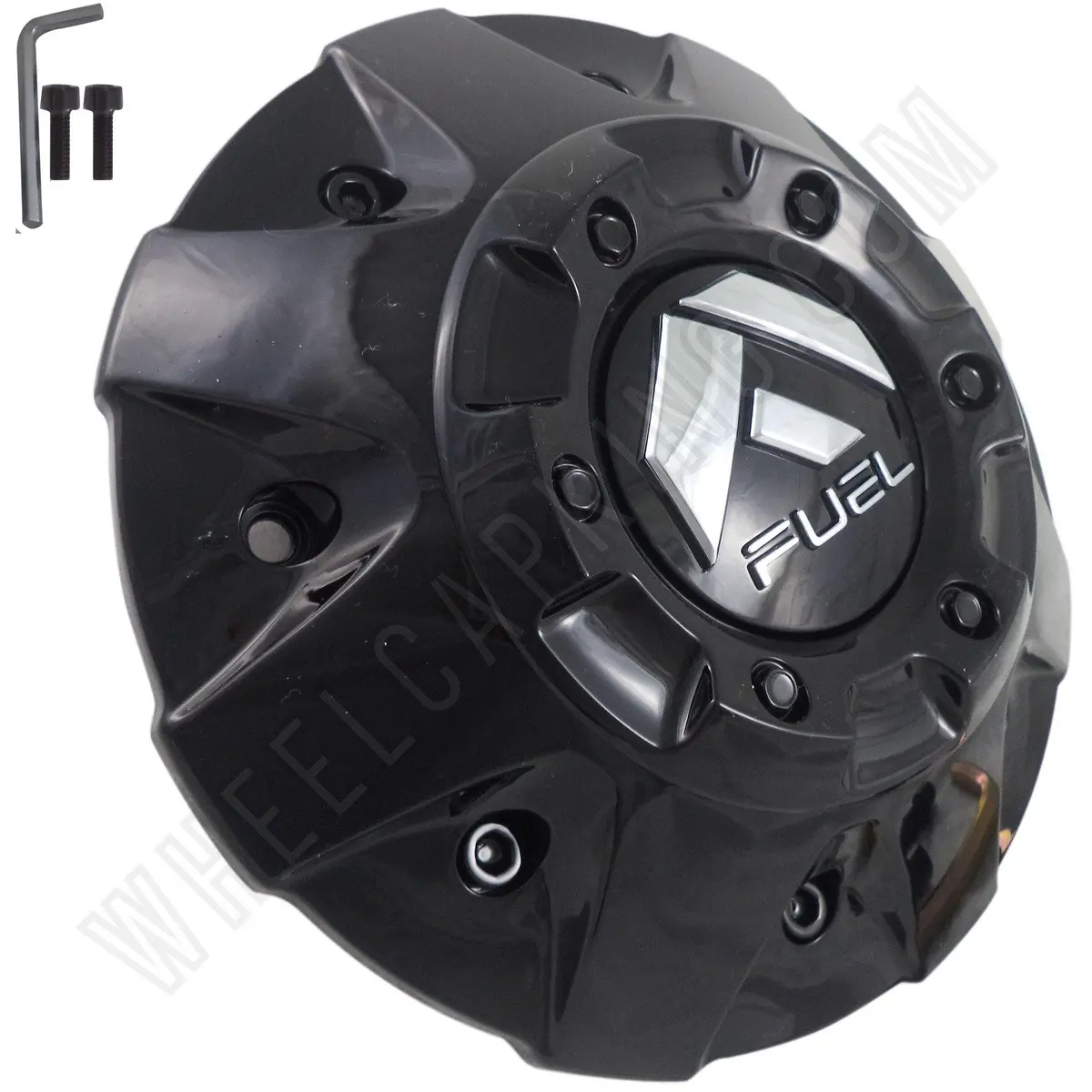 Fuel Offroad Wheels Gloss Black / Black Rivets Custom Center Caps # 1003-84Gbr (1 Cap) 1