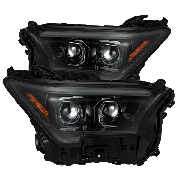 24-Up Toyota Tacoma / 25-Up 4Runner Alpharex Luxx-Series Led Projector Headlights Alpha-Black 1