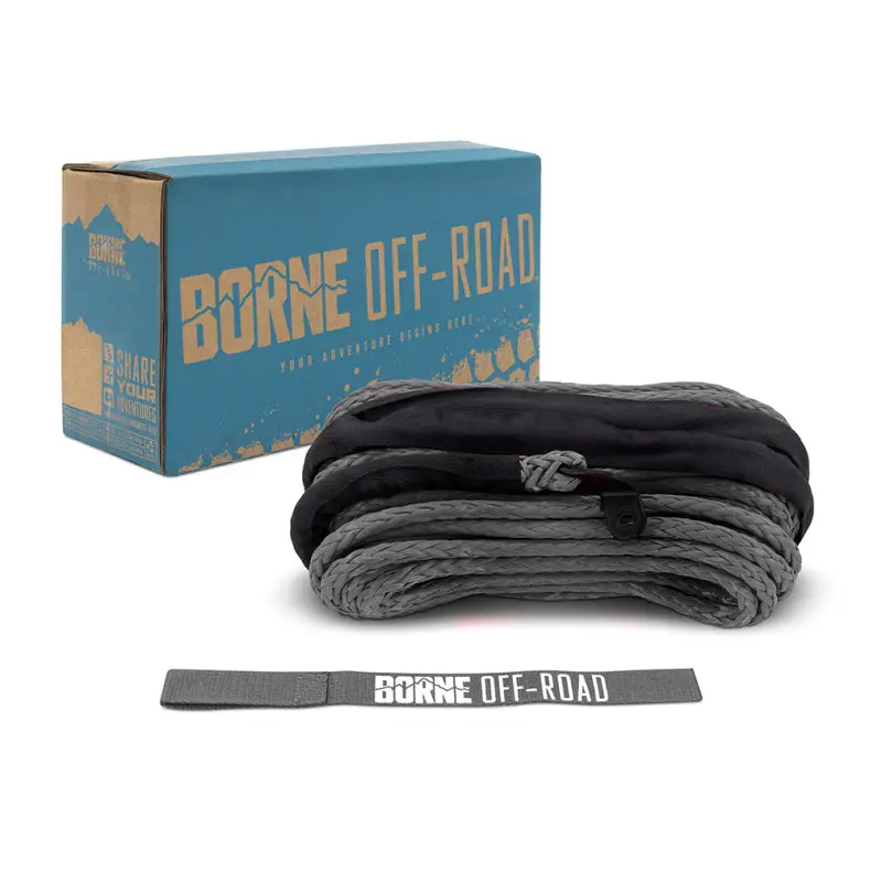 Borne Off-Road Synthetic Rope 3/8In X 85Ft – Grey 1