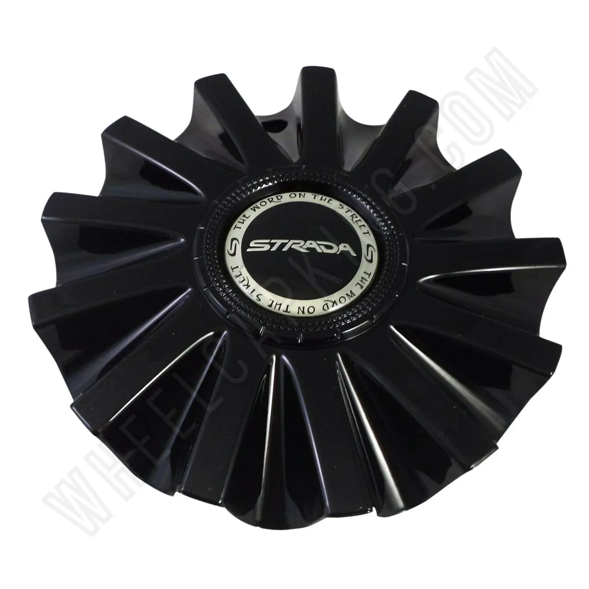 Strada Wheels Gloss Black Custom Wheel Center Cap Caps # 11812285F-4 (1 Cap) 1