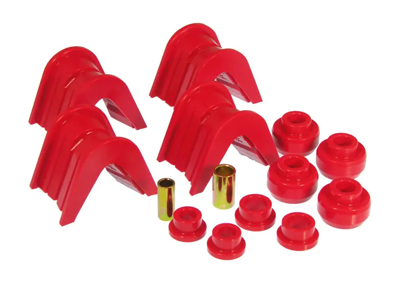 Prothane 66-79 Ford Trucks 14-Piece Bushing Set - 7Deg Offset - Red 1