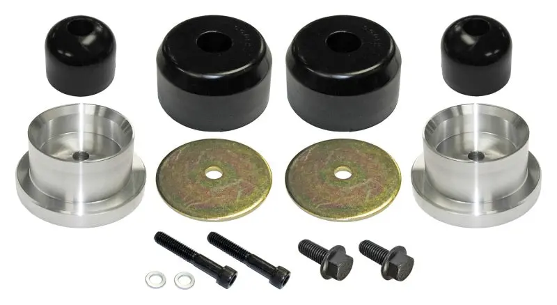Rockjock Tj/Lj Bump Stop Kit Rear W/ Polyurethane Rockjock Bump Stops Aluminum Spacers Hardware 1