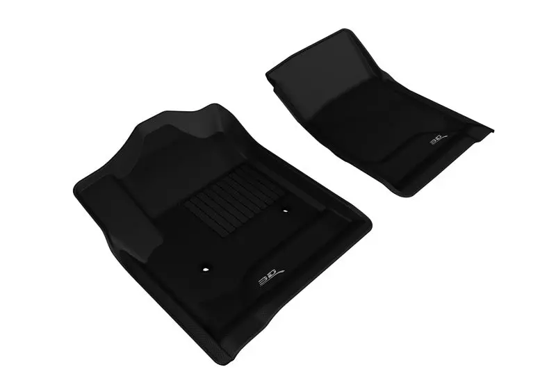 3D Maxpider 2014-2018 Chevrolet/Gmc Silverado/Sierra Regular Cab Kagu 1St Row Floormat - Black 1