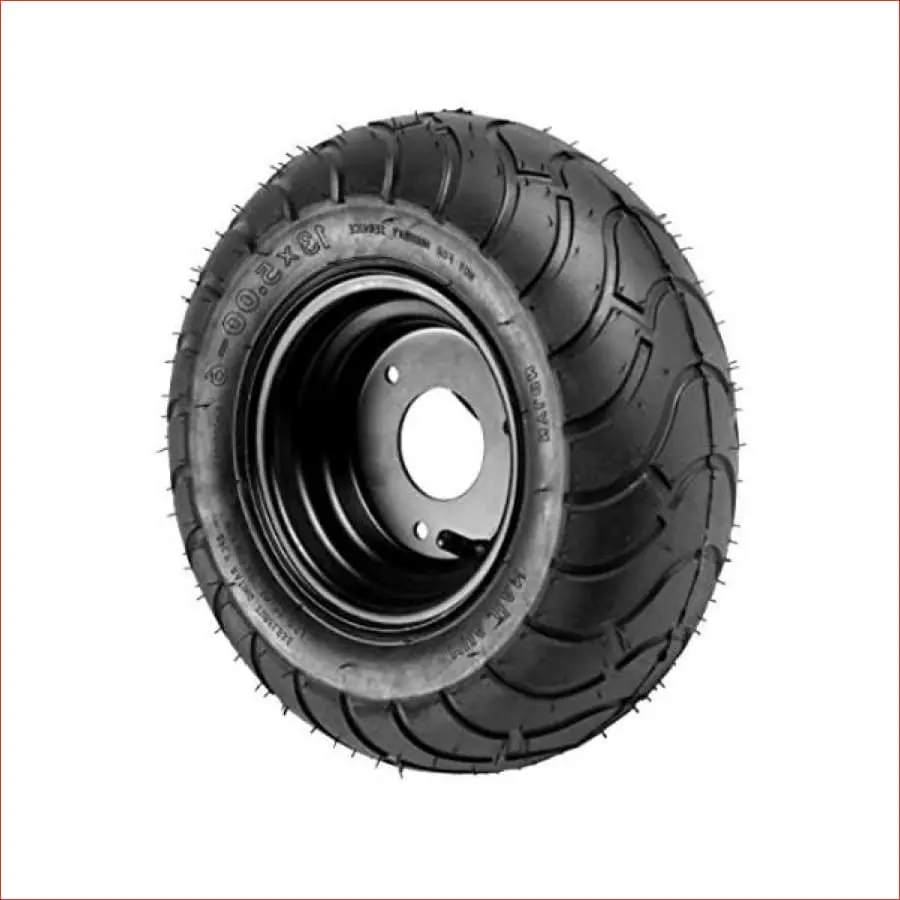 13X6.50-6" Semi - Slick Aluminium Wheel (Rim And Tyre) Pair (X2) 1