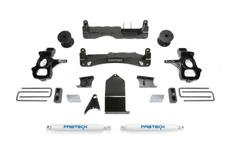 Fabtech 14-18 Gm C/K1500 P/U W/Oe Forg Stl Uca 4In Basic Sys W/Perf Shks 1