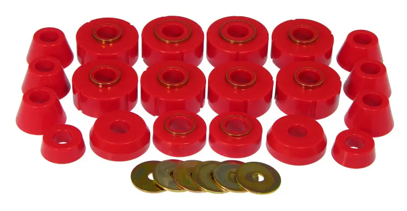 Prothane 78-79 Ford Bronco Body Mount Kit - Red 1