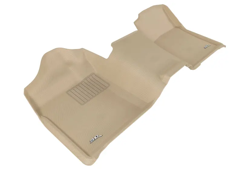 3D Maxpider 2007-2013 Chevrolet/Gmc Silverado/Sierra Regular Cab Kagu 1St Row Floormat - Black 1