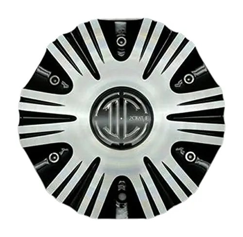 2 Crave Black And Machined Wheel Center Cap Pd-Capsx-P1028-Al 1