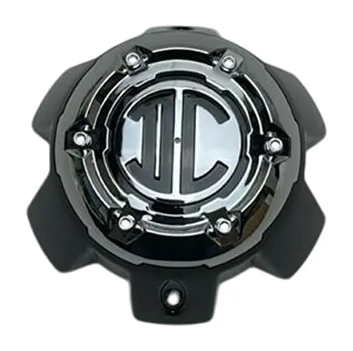 2 Crave Gloss Black Chrome Top Wheel Center Cap 6 Lug Nx-6H-A-Up Nx-6H-A 1