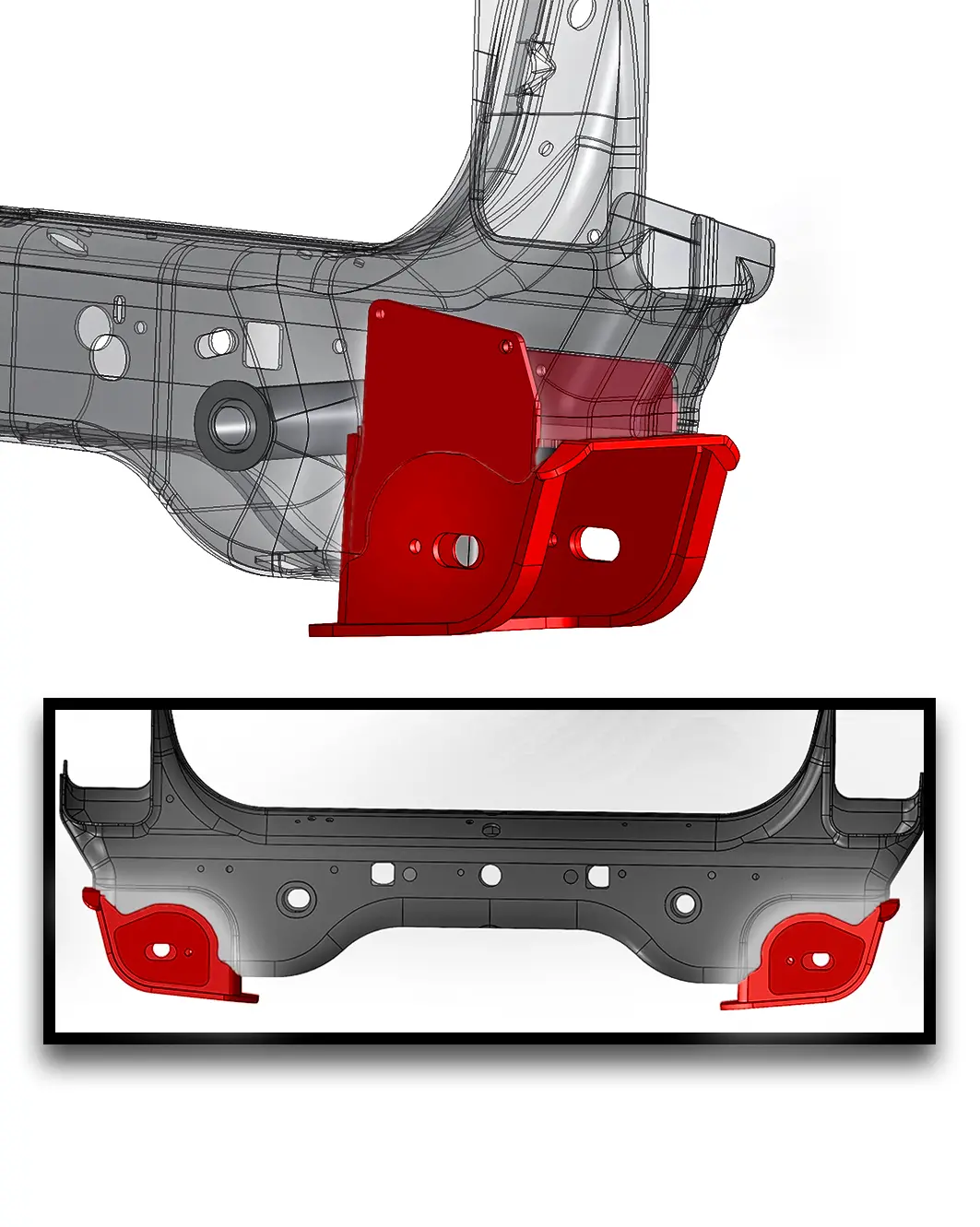 2010 - 2014 Gen 1 Raptor - Front Lower Arm Pocket Replacement Kit 1