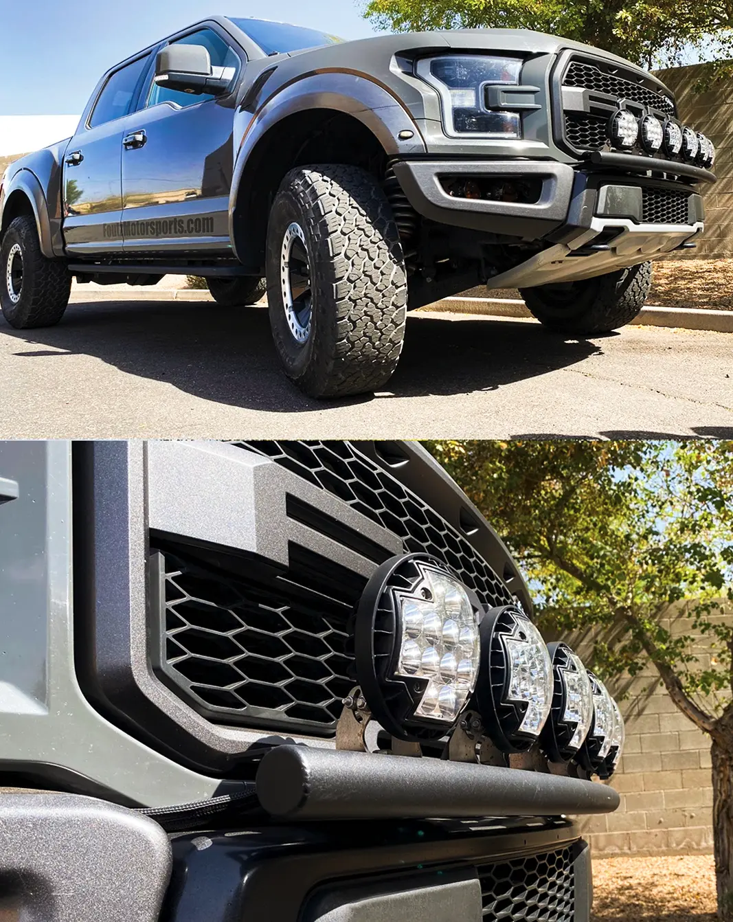 2017-2020 Gen 2 Raptor Front Light Mount Kit (Stock Bumper) 1