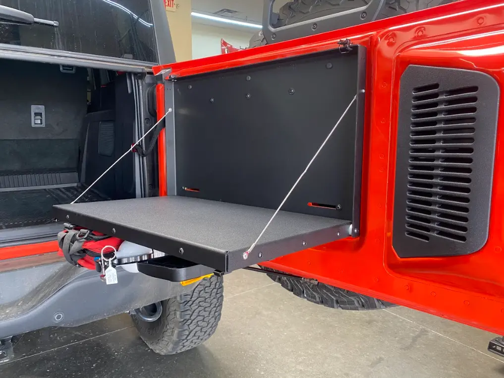 2021+  Ford Bronco / 2022+ Bronco Raptor Tailgate Fold Down Table Kit By Adapt-A-Panel 1
