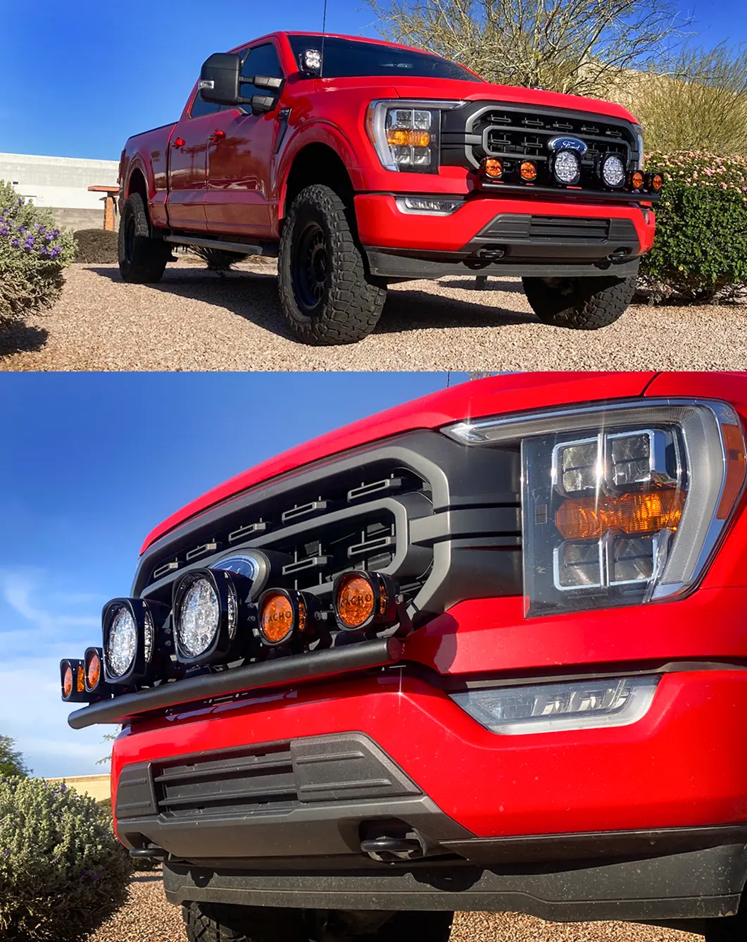 2021-2023 Ford F150 Front Light Mount For Stock Bumper 1