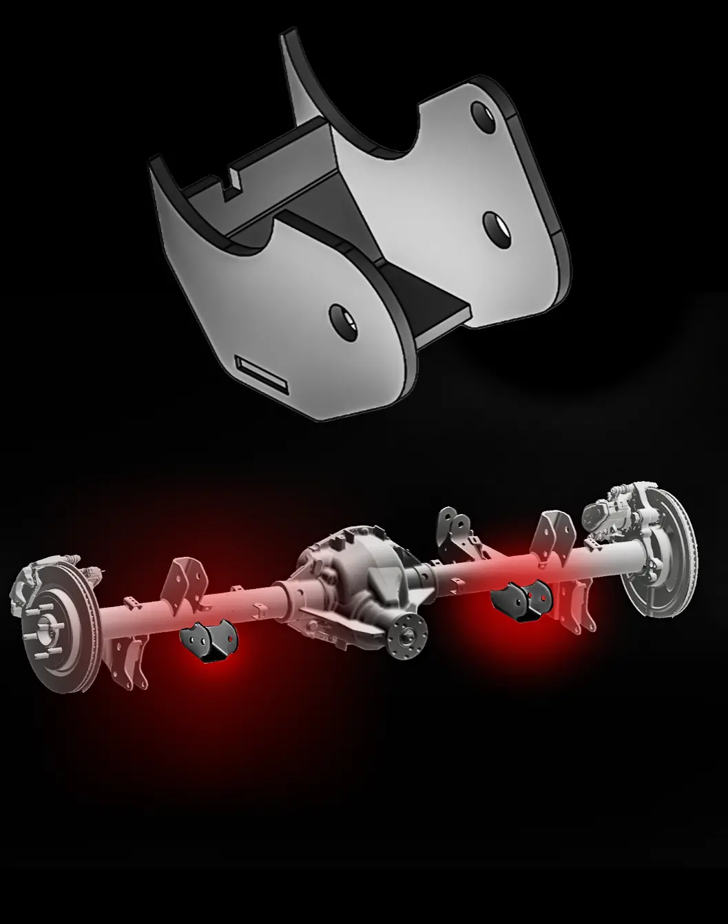 2021–2025 Gen 3 Raptor 5-Link Rear Axle Lower Link Mount Kit – Weld-On 1
