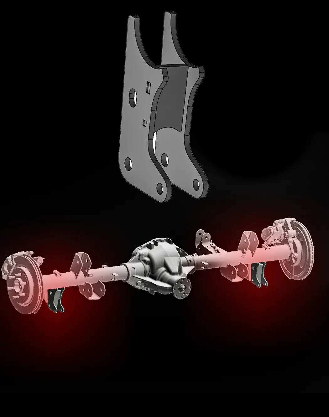 2021–2025 Gen 3 Raptor 5-Link Rear Axle Spring Mount Plate – Stock Position, Weld-On 1