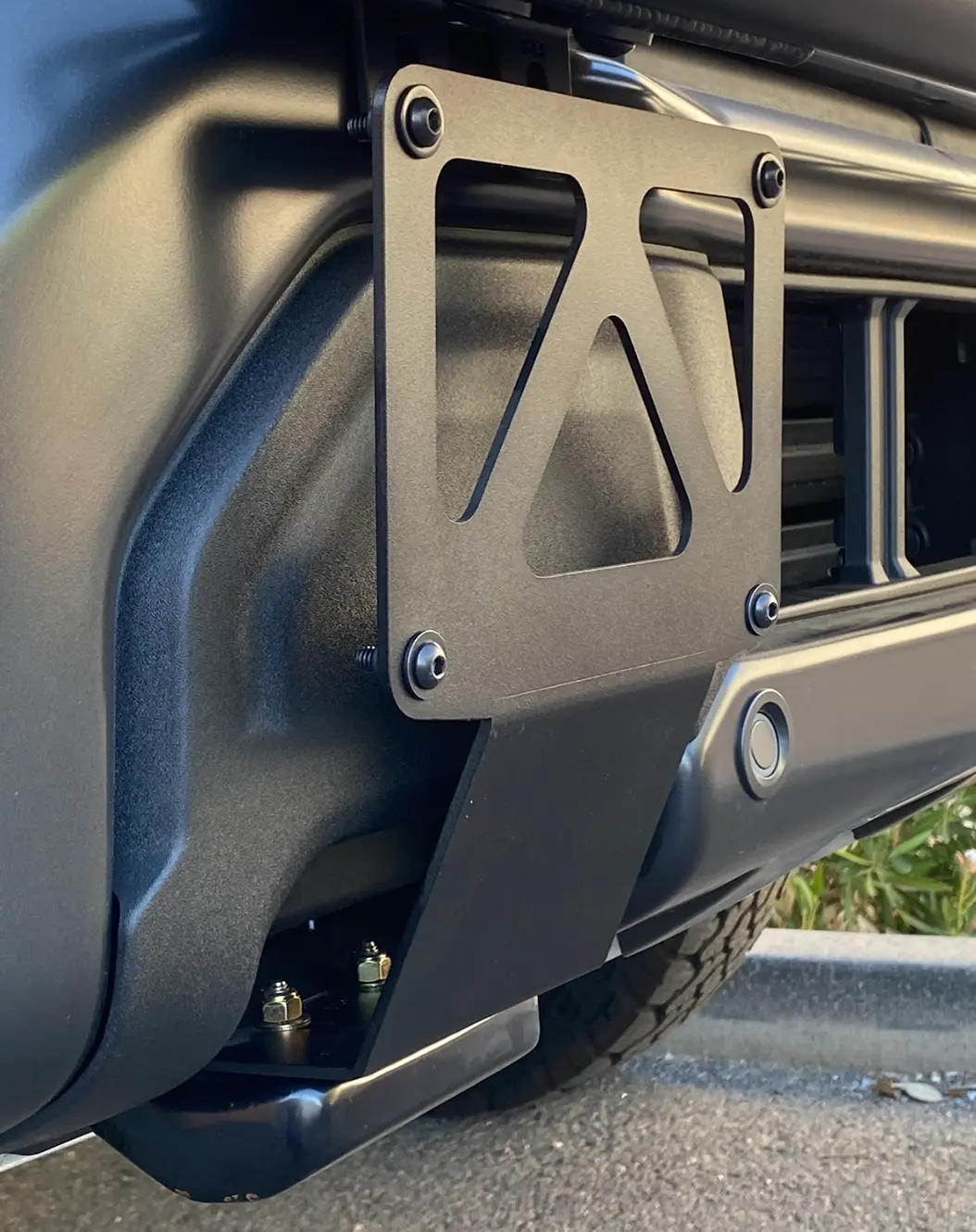 2025 F150 Tremor - Front Tow Hook License Plate Mount 1