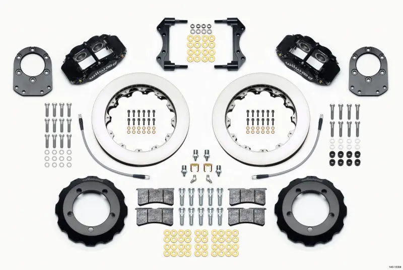 Wilwood Narrow Superlite 4R Front Hat Kit 12.88In Red 66-75 Ford Bronco Dana 30/44 W/Lines 1