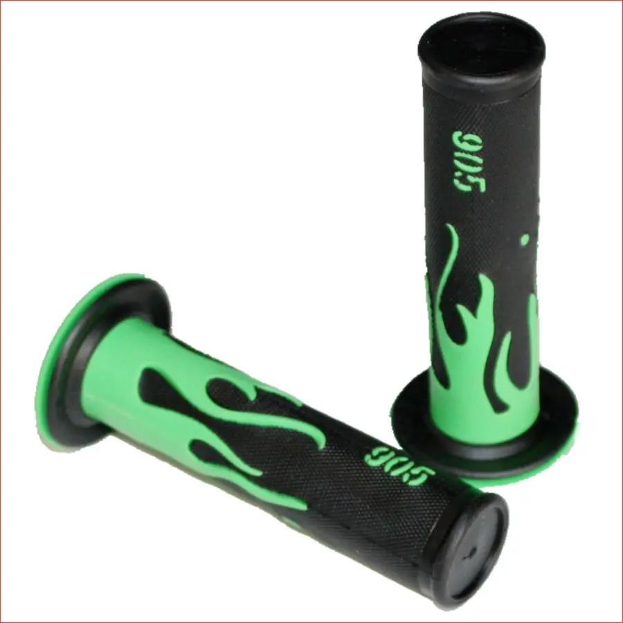22Mm Flame Hand Grips Green 1
