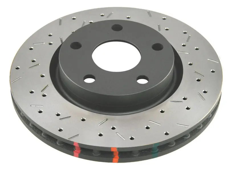 Dba 07-18 Jeep Wrangler Jk Front Drilled/Slotted T3 4000 Series Non-Directional Rotor W/Black Hub 1