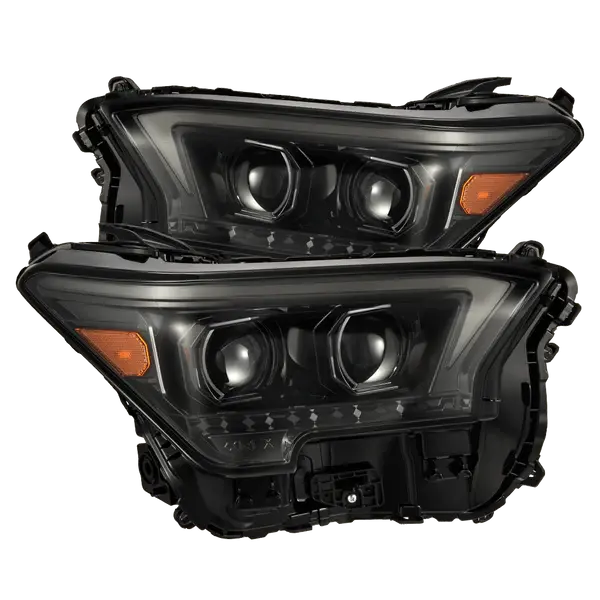 24-Up Toyota Tacoma / 25-Up 4Runner Alpharex Og-Style Luxx-Series Led Projector Headlights Alpha-Black 1