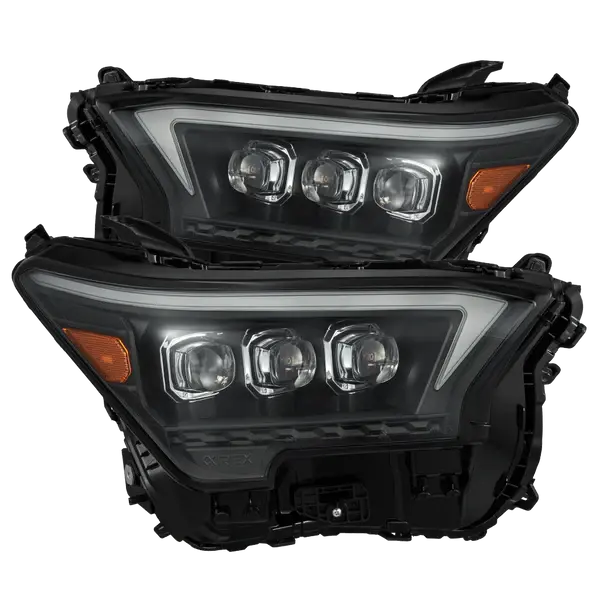 24-Up Toyota Tacoma / 25-Up 4Runner Alpharex Og-Style Nova-Series Led Projector Headlights Black 1