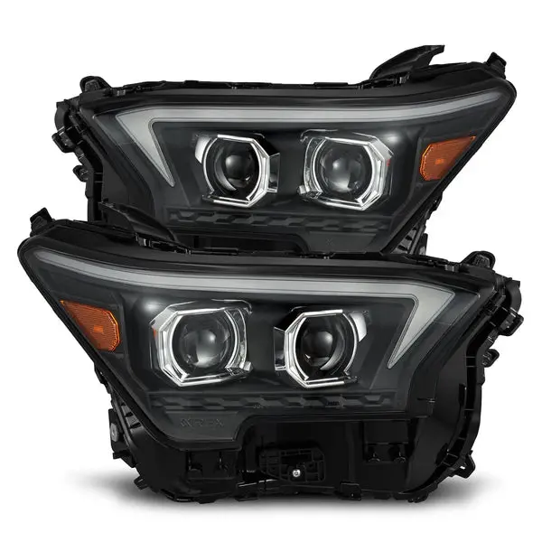24-Up Toyota Tacoma / 25-Up 4Runner Alpharex Og-Style Luxx-Series Led Projector Headlights Black 1
