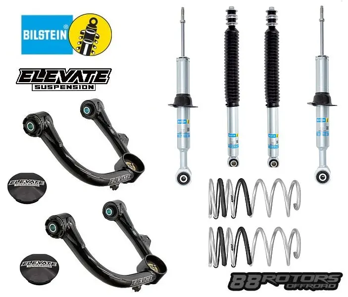 2024+ Toyota Tacoma Bilstein 5100 Shocks, Eibach Springs, Elevate Uca W/Caps 1
