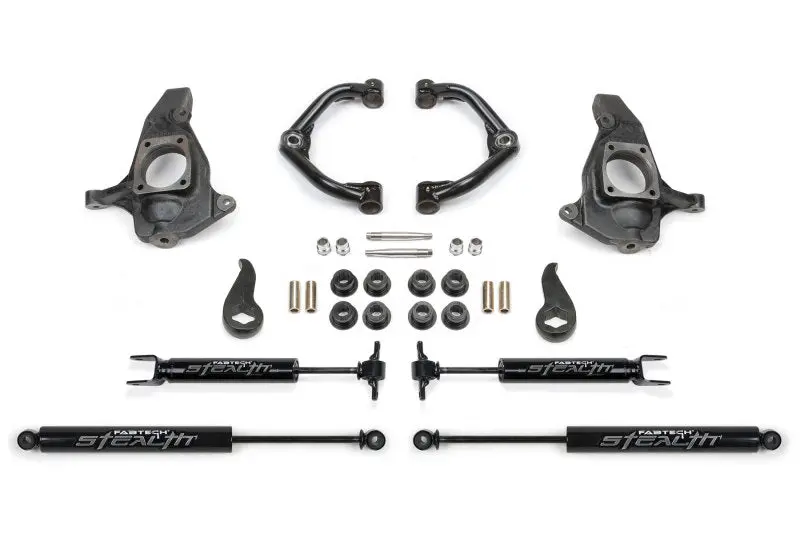Fabtech 11-19 Gm C/K2500hd/3500Hd 4In Ultimate System W/Uniball Uca & Stealth Shocks 1