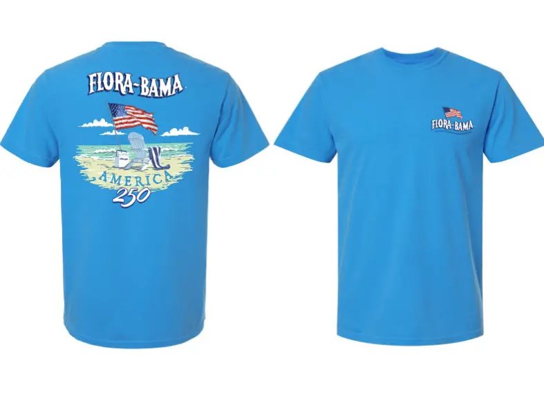 Flora-Bama American 250Th Beach Chair Tee 1