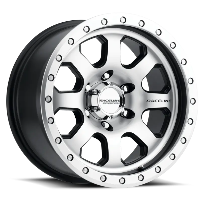 Raceline 929M Avenger 17X9in / 5X127 Bp / -12Mm Offset / 83.82Mm Bore - Black & Machined Wheel 1