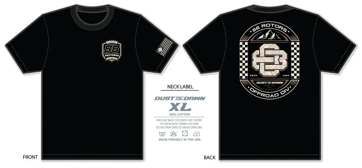 88 Rotors Offroad X Dust Til Dawn Collab Short Sleeve T Shirt 1