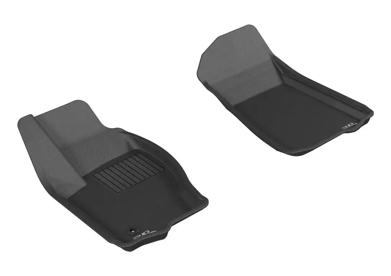 3D Maxpider 2006-2010 Jeep Commander Kagu 1St Row Floormat - Black 1