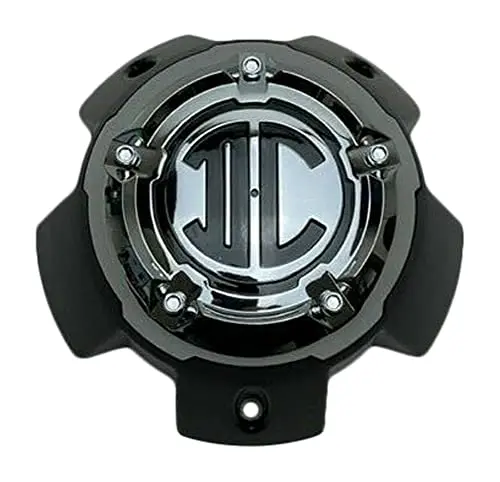 2Crave Matte Black And Chrome Top Wheel Center Cap Nx-5H-A Nx-5H-A-Up 1
