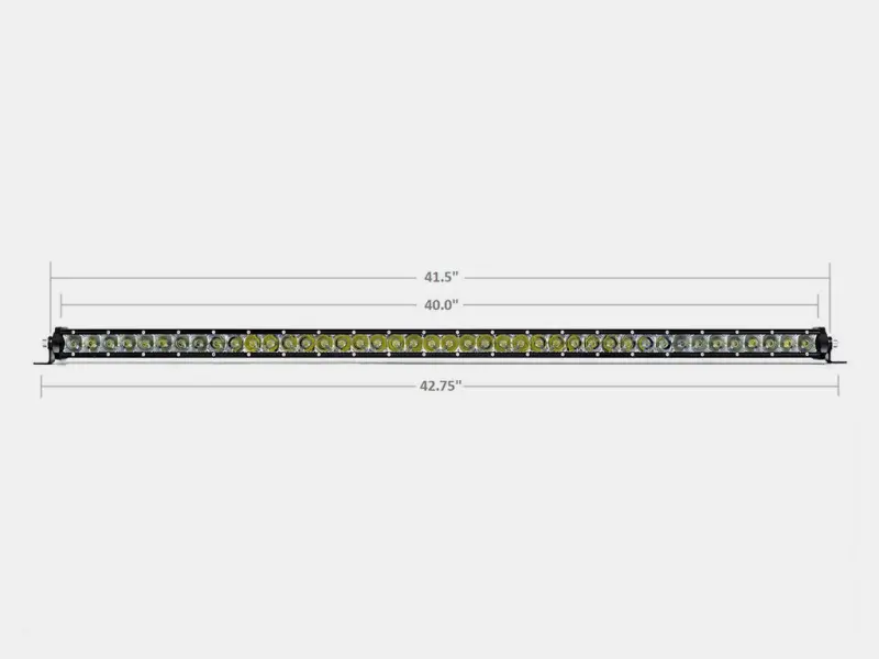 Cali Raised 42 Slim Single Row Led Bar Amber 1