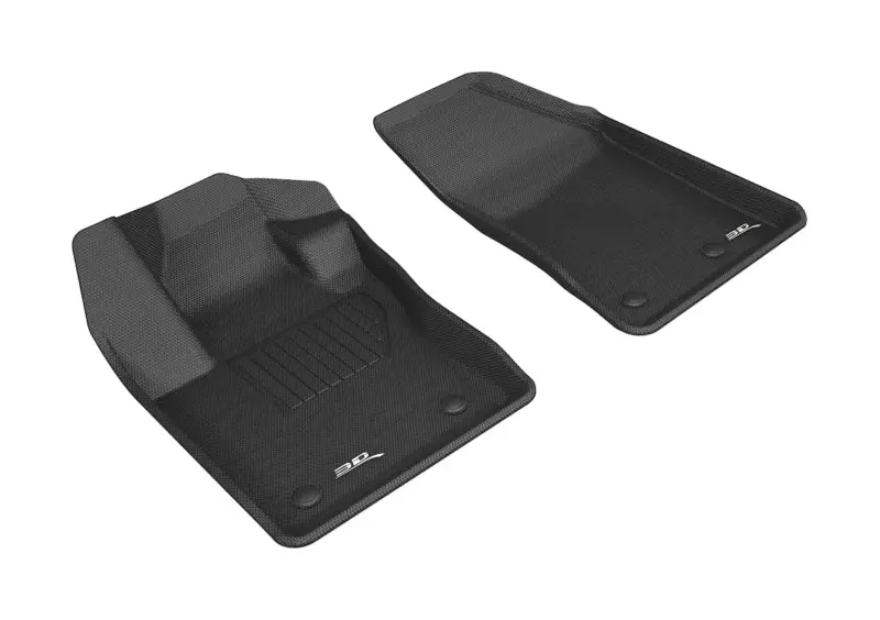 3D Maxpider 2017-2020 Jeep Compass Kagu 1St Row Floormat - Black 1
