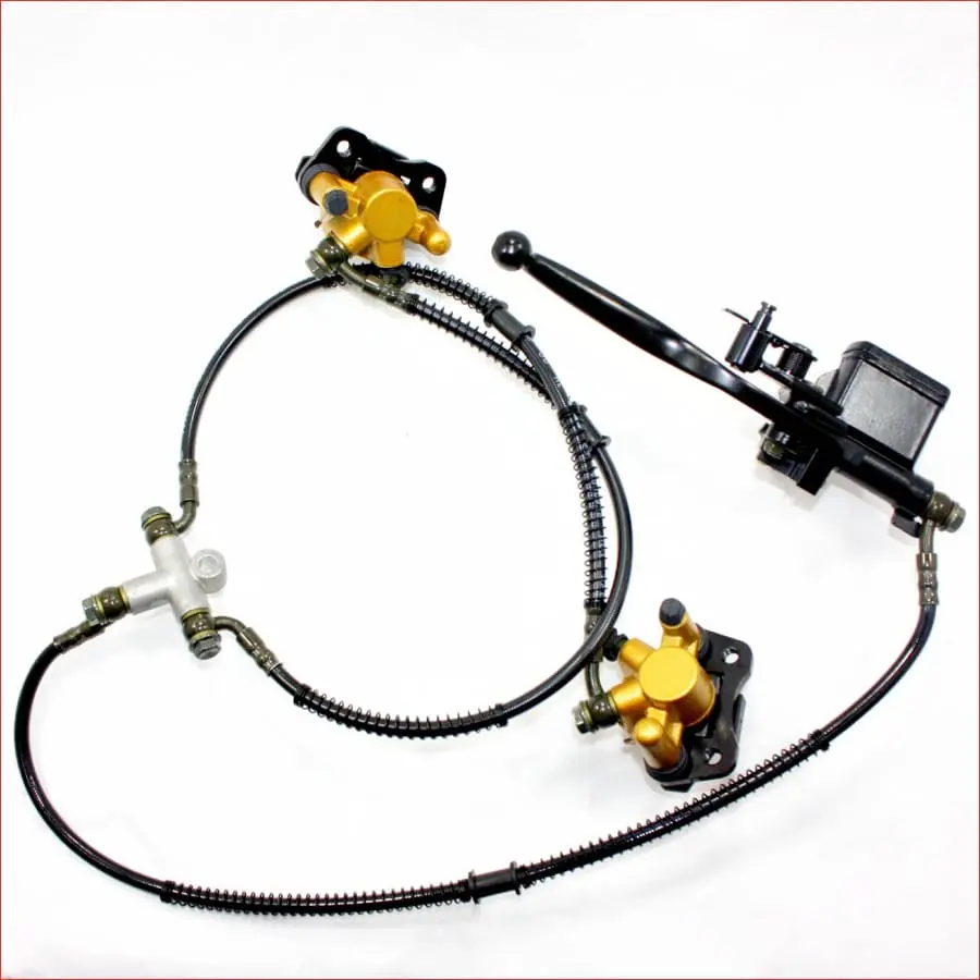 2Way Dual Hand Lever Hydraulic Disc Brake Caliper System 110Cc 125Cc 1